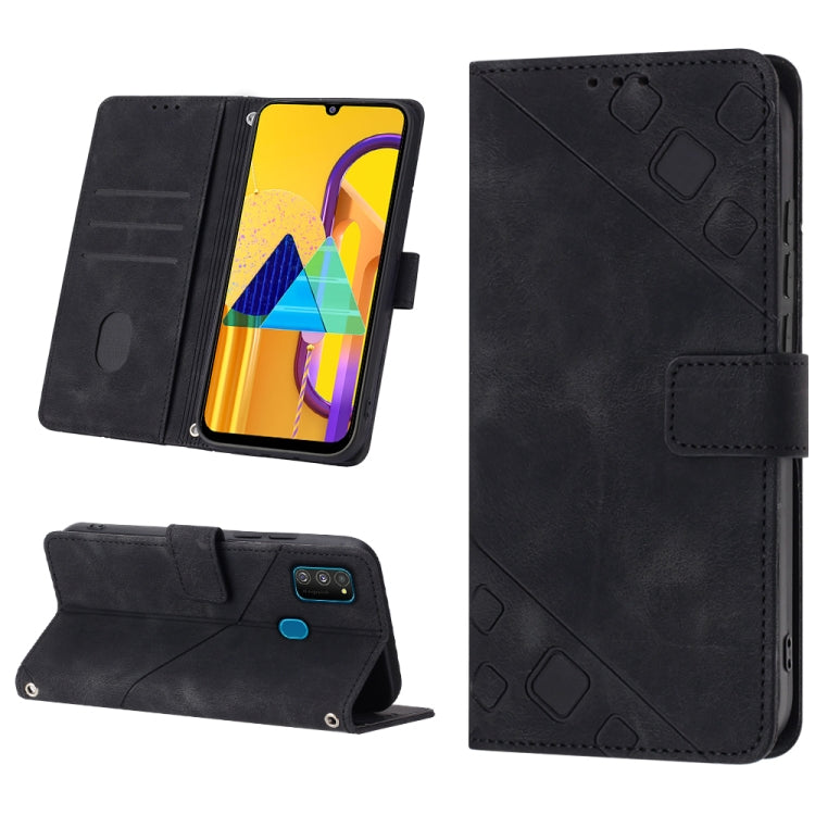 Custodia per telefono in pelle goffrata effetto pelle, For Samsung Galaxy F62 / M62, For Samsung Galaxy M13 Global, For Samsung Galaxy M14 5G, For Samsung Galaxy M30s / M21