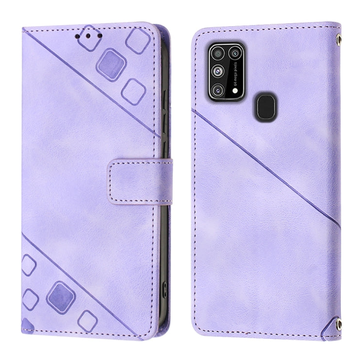 Custodia per telefono in pelle goffrata effetto pelle, For Samsung Galaxy M31 / F41 / M21s, For Samsung Galaxy M31s, For Samsung Galaxy M33 5G Global, For Samsung Galaxy M51