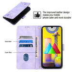 Custodia per telefono in pelle goffrata effetto pelle, For Samsung Galaxy M31 / F41 / M21s, For Samsung Galaxy M31s, For Samsung Galaxy M33 5G Global, For Samsung Galaxy M51