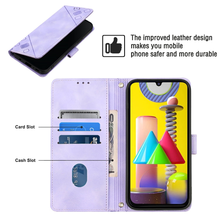 Custodia per telefono in pelle goffrata effetto pelle, For Samsung Galaxy M31 / F41 / M21s, For Samsung Galaxy M31s, For Samsung Galaxy M33 5G Global, For Samsung Galaxy M51