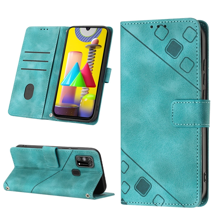 Custodia per telefono in pelle goffrata effetto pelle, For Samsung Galaxy M31 / F41 / M21s, For Samsung Galaxy M31s, For Samsung Galaxy M33 5G Global, For Samsung Galaxy M51