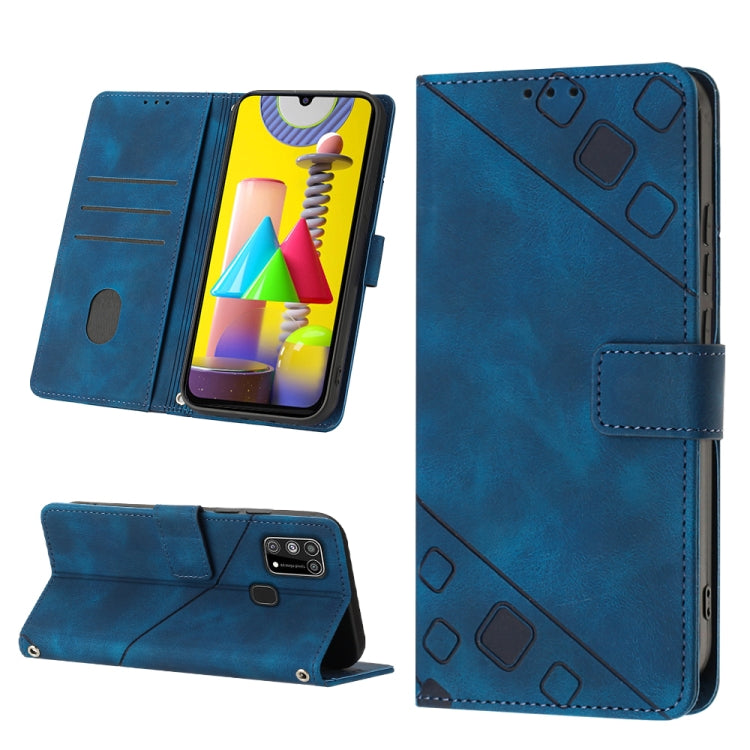 Custodia per telefono in pelle goffrata effetto pelle, For Samsung Galaxy M31 / F41 / M21s, For Samsung Galaxy M31s, For Samsung Galaxy M33 5G Global, For Samsung Galaxy M51