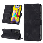 Custodia per telefono in pelle goffrata effetto pelle, For Samsung Galaxy M31 / F41 / M21s, For Samsung Galaxy M31s, For Samsung Galaxy M33 5G Global, For Samsung Galaxy M51
