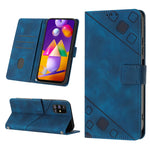 Custodia per telefono in pelle goffrata effetto pelle, For Samsung Galaxy M31 / F41 / M21s, For Samsung Galaxy M31s, For Samsung Galaxy M33 5G Global, For Samsung Galaxy M51