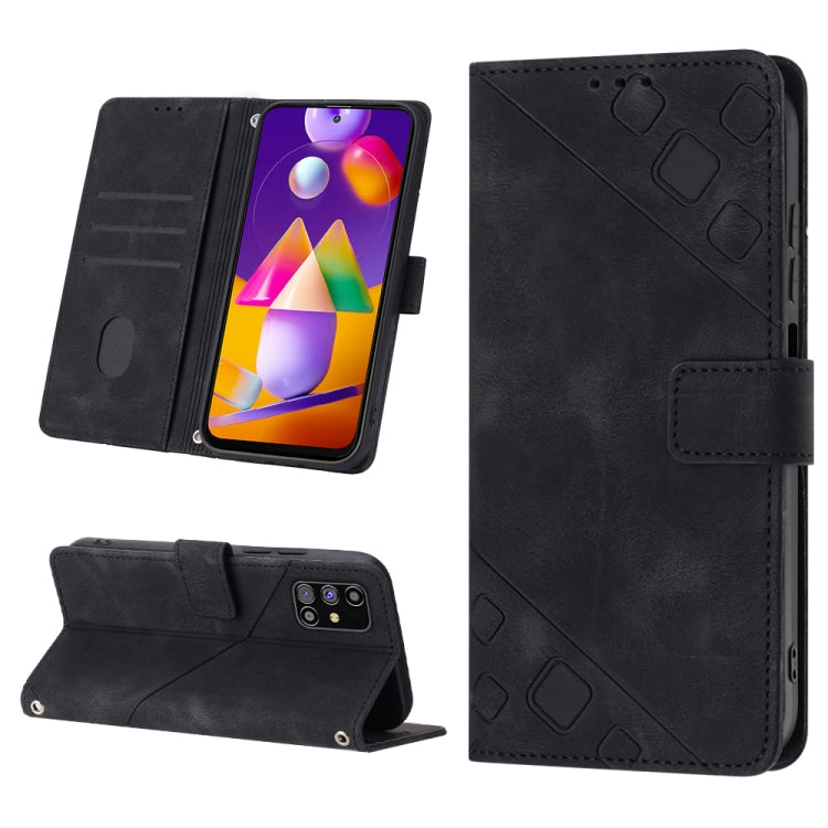 Custodia per telefono in pelle goffrata effetto pelle, For Samsung Galaxy M31 / F41 / M21s, For Samsung Galaxy M31s, For Samsung Galaxy M33 5G Global, For Samsung Galaxy M51