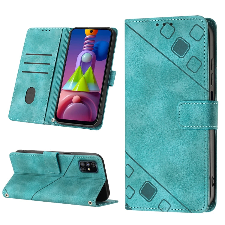 Custodia per telefono in pelle goffrata effetto pelle, For Samsung Galaxy M31 / F41 / M21s, For Samsung Galaxy M31s, For Samsung Galaxy M33 5G Global, For Samsung Galaxy M51