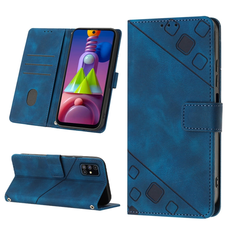 Custodia per telefono in pelle goffrata effetto pelle, For Samsung Galaxy M31 / F41 / M21s, For Samsung Galaxy M31s, For Samsung Galaxy M33 5G Global, For Samsung Galaxy M51