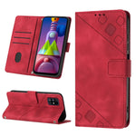 Custodia per telefono in pelle goffrata effetto pelle, For Samsung Galaxy M31 / F41 / M21s, For Samsung Galaxy M31s, For Samsung Galaxy M33 5G Global, For Samsung Galaxy M51