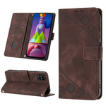 Custodia per telefono in pelle goffrata effetto pelle, For Samsung Galaxy M31 / F41 / M21s, For Samsung Galaxy M31s, For Samsung Galaxy M33 5G Global, For Samsung Galaxy M51
