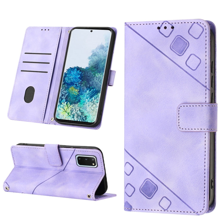 Custodia per telefono in pelle goffrata effetto pelle, For Samsung Galaxy M52 5G, For Samsung Galaxy M53 5G, For Samsung Galaxy S20, For Samsung Galaxy S20+