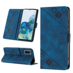 Custodia per telefono in pelle goffrata effetto pelle, For Samsung Galaxy M52 5G, For Samsung Galaxy M53 5G, For Samsung Galaxy S20, For Samsung Galaxy S20+
