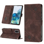 Custodia per telefono in pelle goffrata effetto pelle, For Samsung Galaxy M52 5G, For Samsung Galaxy M53 5G, For Samsung Galaxy S20, For Samsung Galaxy S20+