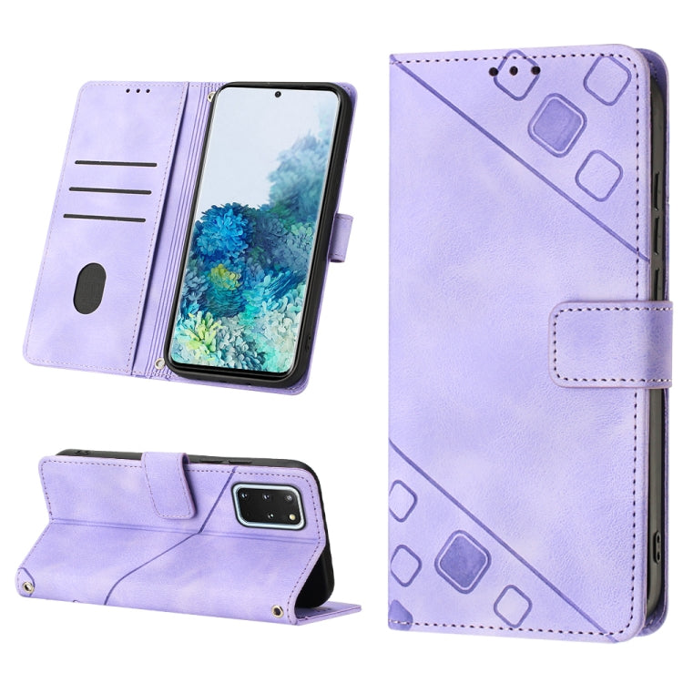 Custodia per telefono in pelle goffrata effetto pelle, For Samsung Galaxy M52 5G, For Samsung Galaxy M53 5G, For Samsung Galaxy S20, For Samsung Galaxy S20+