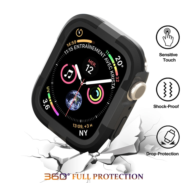 Cassa dell'orologio con telaio in armatura, For Apple Watch Series 9 / 8 / 7 41mm, For Apple Watch Series SE 2&6&SE&5&4 44mm, For Apple Watch Series 9 / 8 / 7 45mm, For Apple Watch Ultra 3 / 2 / 1 49mm