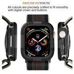 Cassa dell'orologio con telaio in armatura, For Apple Watch Series 9 / 8 / 7 41mm, For Apple Watch Series SE 2&6&SE&5&4 44mm, For Apple Watch Series 9 / 8 / 7 45mm, For Apple Watch Ultra 3 / 2 / 1 49mm