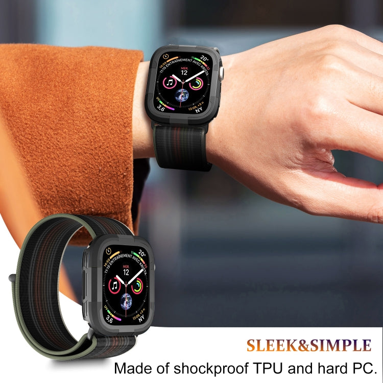 Cassa dell'orologio con telaio in armatura, For Apple Watch Series 9 / 8 / 7 41mm, For Apple Watch Series SE 2&6&SE&5&4 44mm, For Apple Watch Series 9 / 8 / 7 45mm, For Apple Watch Ultra 3 / 2 / 1 49mm