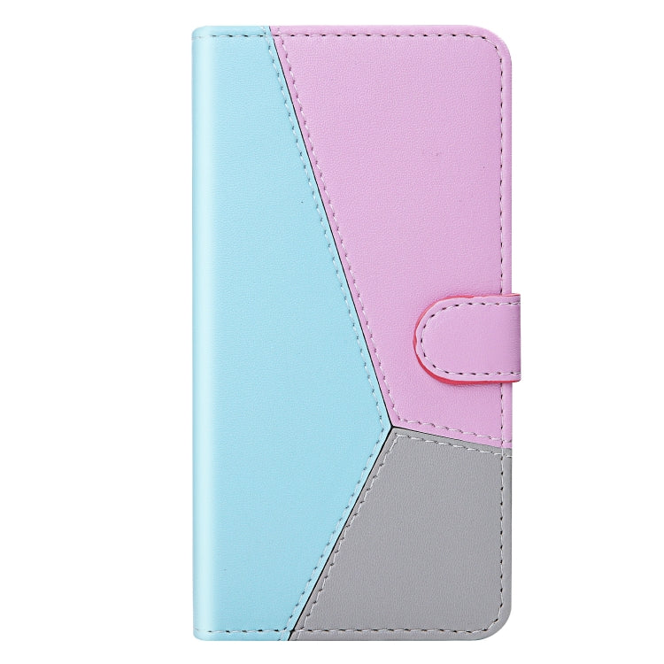 Custodia per cellulare in pelle flip con cuciture tricolori, For Samsung Galaxy A34 5G