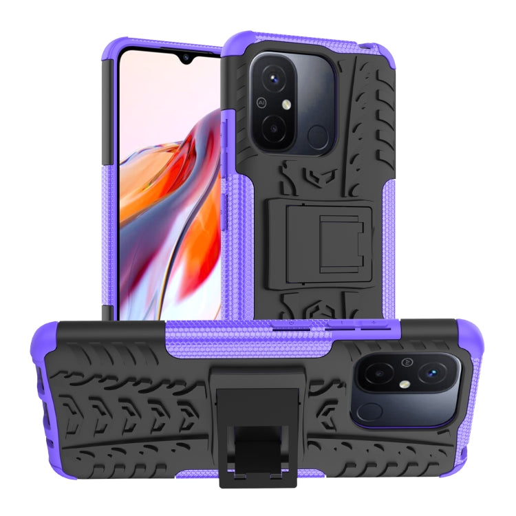 Gomma Texture TPU + Custodia per telefono PC con supporto, For Samsung Galaxy A24 4G, For Xiaomi Redmi 12C, For Xiaomi Poco C55, For Lenovo Tab M9