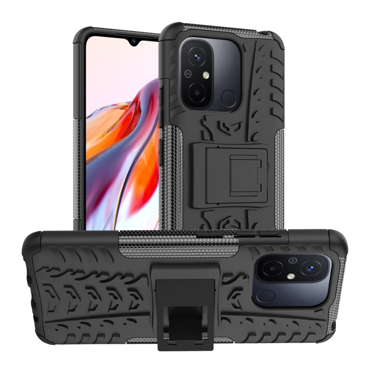 Gomma Texture TPU + Custodia per telefono PC con supporto, For Samsung Galaxy A24 4G, For Xiaomi Redmi 12C, For Xiaomi Poco C55, For Lenovo Tab M9
