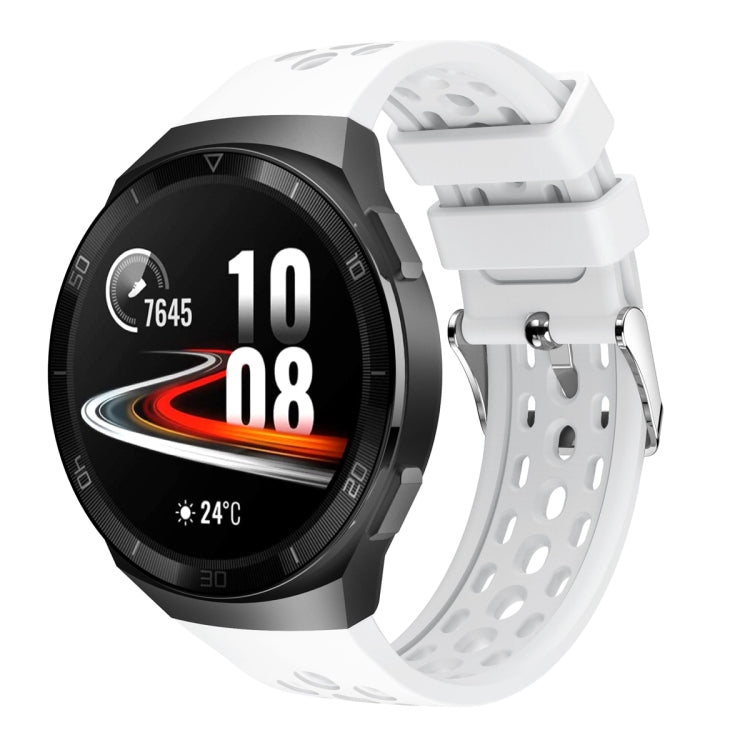 Cinturino in silicone con foro tondo tinta unita, For Huawei Watch GT 2e