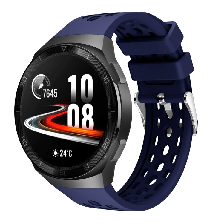 Cinturino in silicone con foro tondo tinta unita, For Huawei Watch GT 2e