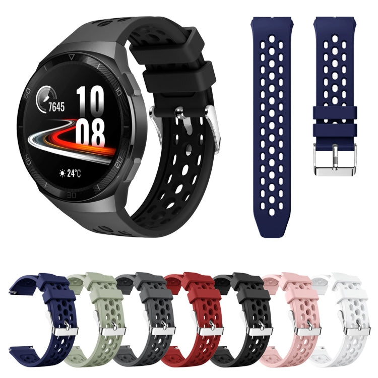 Cinturino in silicone con foro tondo tinta unita, For Huawei Watch GT 2e