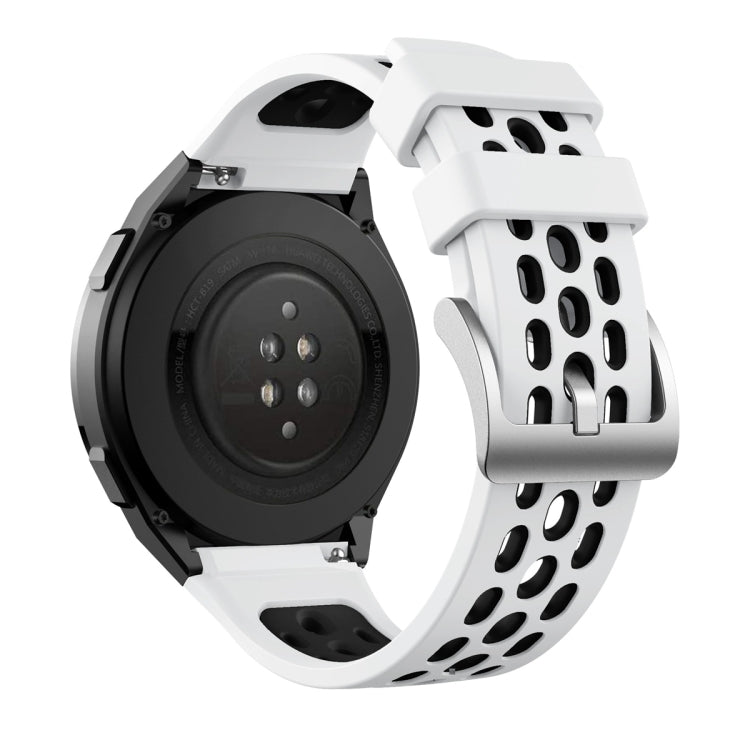 Cinturino in silicone con foro tondo a due colori, For Huawei Watch GT 2e