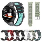 Cinturino in silicone con foro tondo a due colori, For Huawei Watch GT 2e