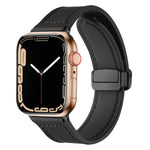 Cinturino magnetico pieghevole in pelle di silicone, For Apple Watch Series 8&7 41mm