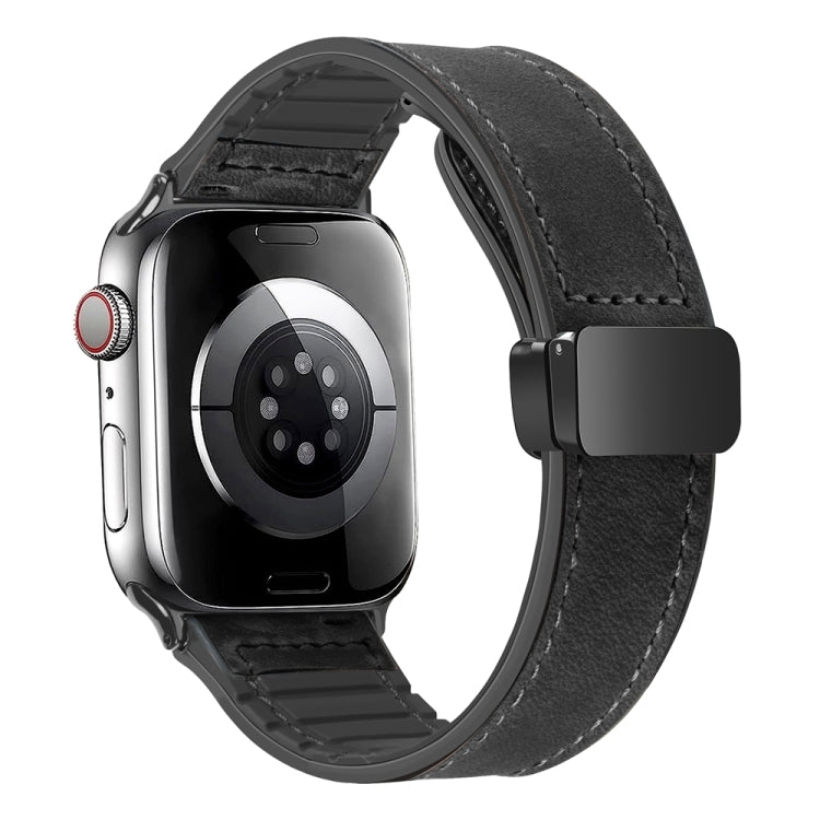 Cinturino magnetico pieghevole in pelle di silicone, For Apple Watch Series 8&7 41mm