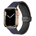 Cinturino magnetico pieghevole in pelle di silicone, For Apple Watch Series 8&7 41mm