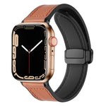 Cinturino magnetico pieghevole in pelle di silicone, For Apple Watch Series 8&7 41mm