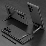 Custodia per telefono in pelle liscia ultra sottile GKK Triumph con supporto, For Samsung Galaxy S23 5G, For Samsung Galaxy S23+ 5G, For Samsung Galaxy S23 Ultra 5G