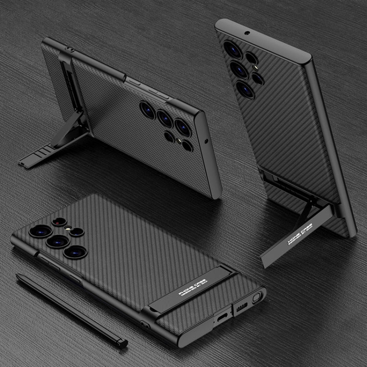 Custodia per telefono in pelle liscia ultra sottile GKK Triumph con supporto, For Samsung Galaxy S23 5G, For Samsung Galaxy S23+ 5G, For Samsung Galaxy S23 Ultra 5G