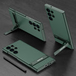 Custodia per telefono in pelle liscia ultra sottile GKK Triumph con supporto, For Samsung Galaxy S23 5G, For Samsung Galaxy S23+ 5G, For Samsung Galaxy S23 Ultra 5G