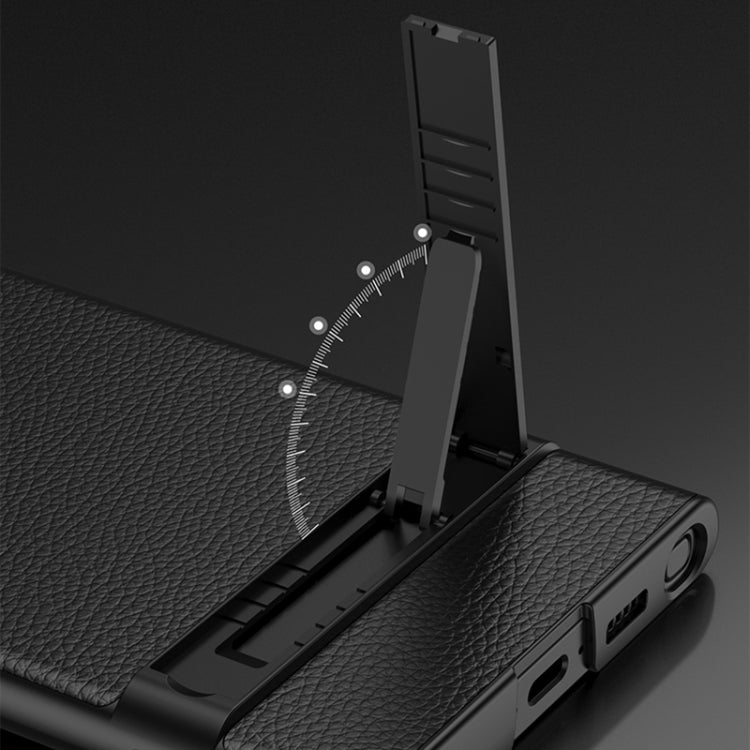 Custodia per telefono in pelle liscia ultra sottile GKK Triumph con supporto, For Samsung Galaxy S23 5G, For Samsung Galaxy S23+ 5G, For Samsung Galaxy S23 Ultra 5G