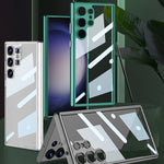 GKK Space Frame Custodia per telefono trasparente in PC + TPU, For Samsung Galaxy S23 Ultra 5G
