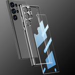 GKK Space Frame Custodia per telefono trasparente in PC + TPU, For Samsung Galaxy S23 Ultra 5G
