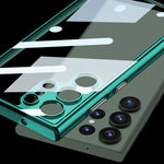 GKK Space Frame Custodia per telefono trasparente in PC + TPU, For Samsung Galaxy S23 Ultra 5G