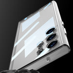 GKK Space Frame Custodia per telefono trasparente in PC + TPU, For Samsung Galaxy S23 Ultra 5G