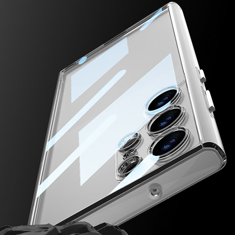 GKK Space Frame Custodia per telefono trasparente in PC + TPU, For Samsung Galaxy S23 Ultra 5G