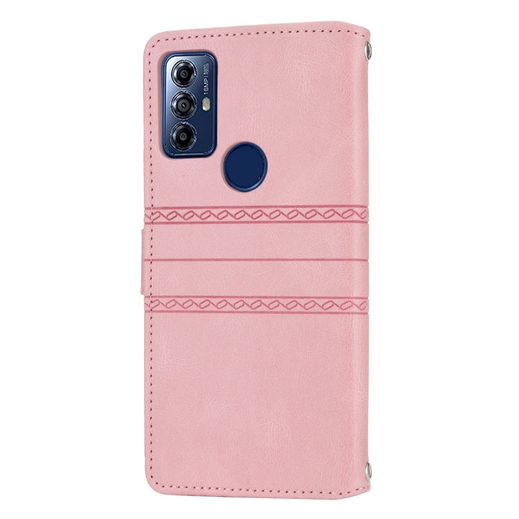 Custodia per telefono in pelle con effetto pelle a righe in rilievo, For Motorola Moto G Play 5G, For Motorola Moto G Stylus 5G 2023, For Xiaomi Redmi Note 12 5G Global, For Xiaomi Redmi Note 12 Pro 5G Global