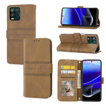 Custodia per telefono in pelle con effetto pelle a righe in rilievo, For Motorola Moto G Play 5G, For Motorola Moto G Stylus 5G 2023, For Xiaomi Redmi Note 12 5G Global, For Xiaomi Redmi Note 12 Pro 5G Global