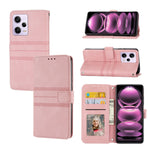 Custodia per telefono in pelle con effetto pelle a righe in rilievo, For Motorola Moto G Play 5G, For Motorola Moto G Stylus 5G 2023, For Xiaomi Redmi Note 12 5G Global, For Xiaomi Redmi Note 12 Pro 5G Global