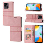 Custodia per telefono in pelle con effetto pelle a righe in rilievo, For Redmi Note 12 Pro+ 5G Global, For Xiaomi Redmi Note 12 4G Global, For Xiaomi Redmi 12C, For Samsung Galaxy S23 5G
