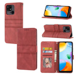 Custodia per telefono in pelle con effetto pelle a righe in rilievo, For Redmi Note 12 Pro+ 5G Global, For Xiaomi Redmi Note 12 4G Global, For Xiaomi Redmi 12C, For Samsung Galaxy S23 5G