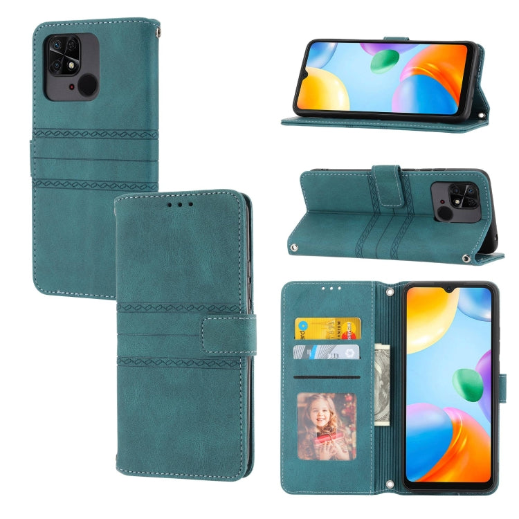 Custodia per telefono in pelle con effetto pelle a righe in rilievo, For Redmi Note 12 Pro+ 5G Global, For Xiaomi Redmi Note 12 4G Global, For Xiaomi Redmi 12C, For Samsung Galaxy S23 5G