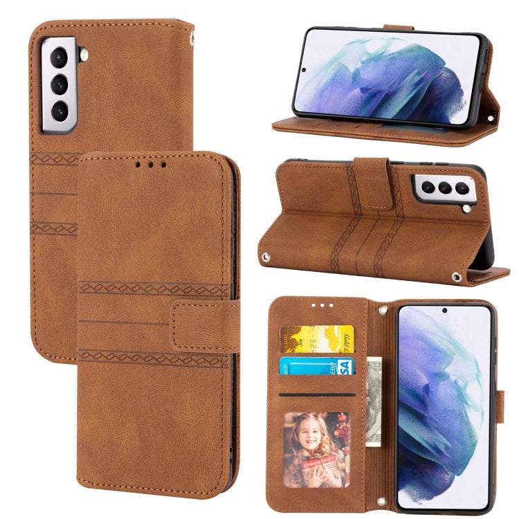 Custodia per telefono in pelle con effetto pelle a righe in rilievo, For Samsung Galaxy S23+ 5G, For Samsung Galaxy S23 Ultra 5G, For Samsung Galaxy A14 5G, For Samsung Galaxy A34 5G