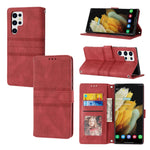 Custodia per telefono in pelle con effetto pelle a righe in rilievo, For Samsung Galaxy S23+ 5G, For Samsung Galaxy S23 Ultra 5G, For Samsung Galaxy A14 5G, For Samsung Galaxy A34 5G