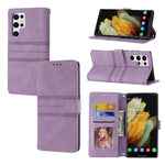Custodia per telefono in pelle con effetto pelle a righe in rilievo, For Samsung Galaxy S23+ 5G, For Samsung Galaxy S23 Ultra 5G, For Samsung Galaxy A14 5G, For Samsung Galaxy A34 5G